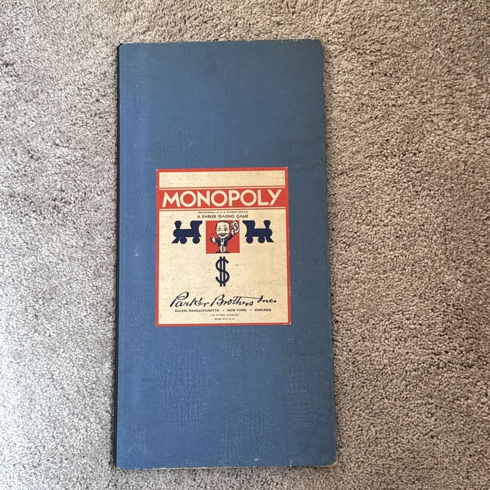 Vintage 1940-1946 Monopoly Game BOARD ONLY- Parker Brothers Inc, U.S.A.